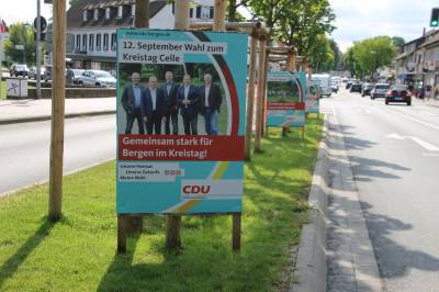 2021 Plakate - Auch an der Einfahrt zur Celler Straße sind wir bereits präsent